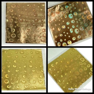 Sparkling gold foil - Taiwan Laser gold leaf 8 x 8.5cm   craft paper for gilding decoration