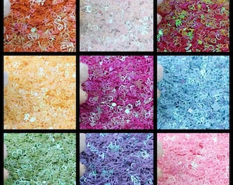 6mm Letters Character Loose Sequins for Crafts Glitter Paillettes Scrapbooking Sequin Confetti Nail Arts Decoration