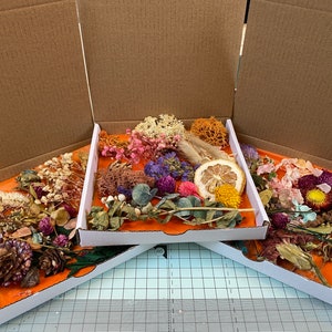 Flores secas para proyectos de resina y arte diy.