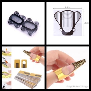 Nail Extension form ,PVA , Nail Art French Acrylic UV Gel Tips Extension Builder Form Styling Guide Stencil Manicure Tools