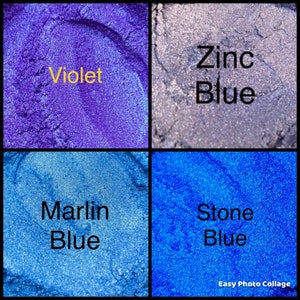 Shades of blue and purple mica powder,Soap Making, bath bombs,Make up, candle making, resin art etc image 4