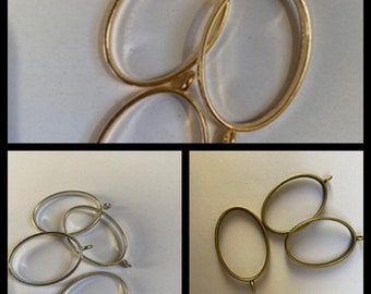 24*39mm Three Color Alloy Jewelry Accessories Ellipse Charm Hollow Glue Blank Pendant Tray Bezel