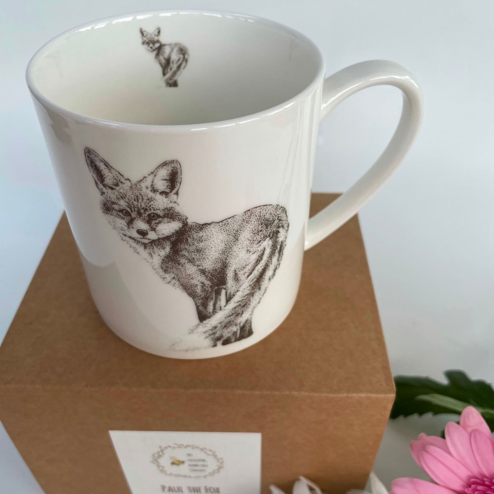 WOODLAND ANIMAL MUGS Fine Bone China Hare Hedgehog Fox Etsy