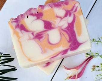 Honeysuckle Soap - Vegan Shea Butter Coconut Milk Bar, Handmade