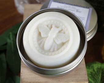 Solid Lotion Bar - Made with Beeswax, Shea and Cocoa Butter, Coconut Oil, Sunflower Oil, Vitamin E - 1.4 oz