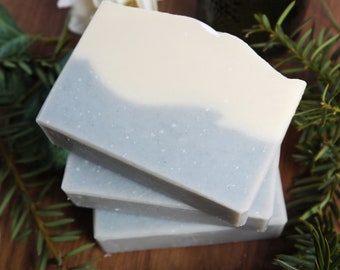 Cedarwood Calm Soap - Colloidal Oatmeal Essential Oil Lavender Shea and Cocoa Butter Soap, All Natural, Vegan Palm Free, Artisan Handmade