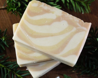 Mango Tangerine Soap - Handmade Cold Process Fruit Scented Soap, Gift for Her, Artisan Soap Gift, Vegan Bar Soap Palm Free Bath Soap