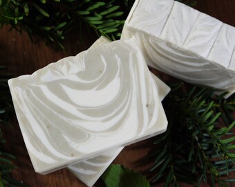 Peppermint Soap - Essential Oil Shea and Cocoa Butter Soap, All Natural, Vegan Palm Free Soap, Artisan Handmade Bar Soap Cold Process Soap