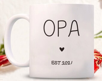 Grandpa Opa Personalized Coffee Mug, Father’s Day Mug Gift For Grandpa, New Grandpa Gift, Grandpa Gifts, Grandpa Birthday Christmas Gift