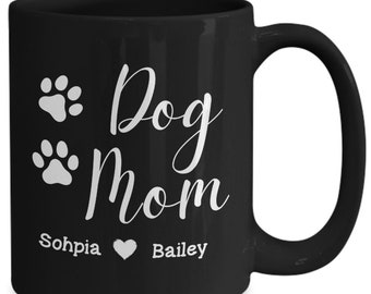 Personalized dog mom coffee mug, dog mom gift, dog owner gift, dog lover gift, dog gifts, custom dog mug, dog birthday christmas mug gift