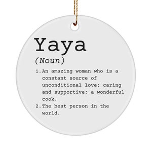 Yaya Ornament, Yaya Christmas Gift, Grandparents Gift, Yaya Birthday Gift, Yaya Pregnancy Reveal, Mother's Day Gift, New Grandmother