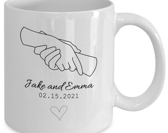 Personalized Engagement Gift, Coffee Mug, Custom Mug, Gift For Bride, Bride Gift, Wedding Gifts, Anniversary Gifts, Gift For Her For Women