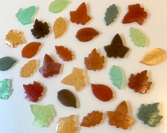 Metallic Resin Mini Leaves