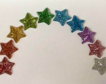 Rainbow Resin Stars