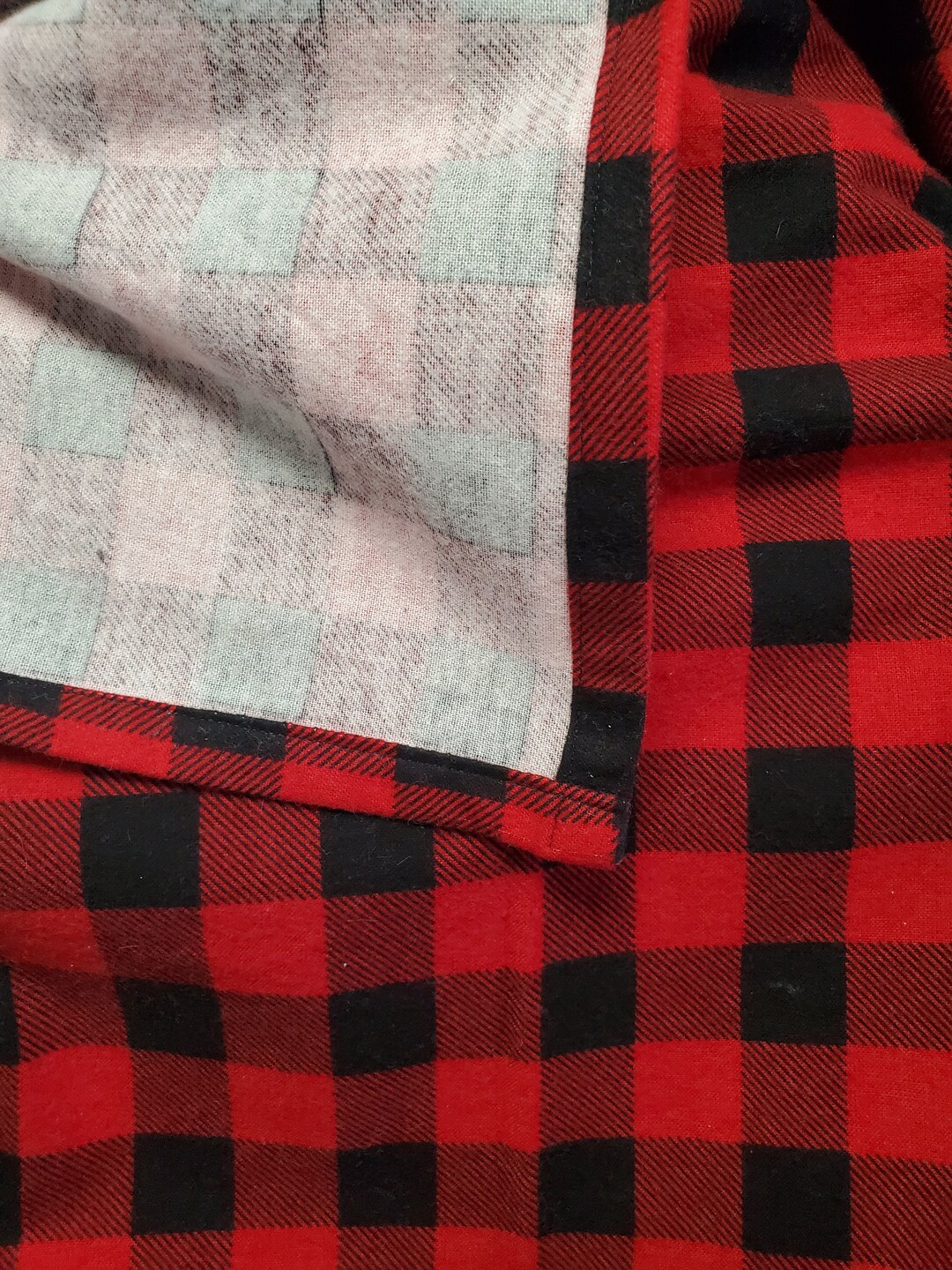 Red and Black Plaid Receiving Blanket / Plaid Baby Blanket / Etsy