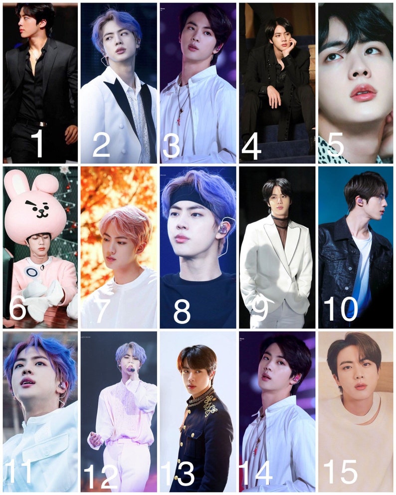 BTS Jin Photocards Choose any style | Etsy