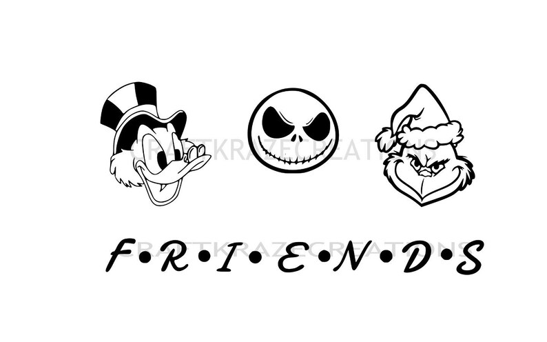 Download FRIENDS Scrooge Jack the Pumpkin King and The Grinch Svg ...