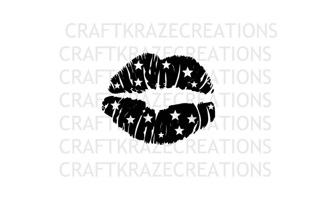 Star kiss Star lips SVG Etsy