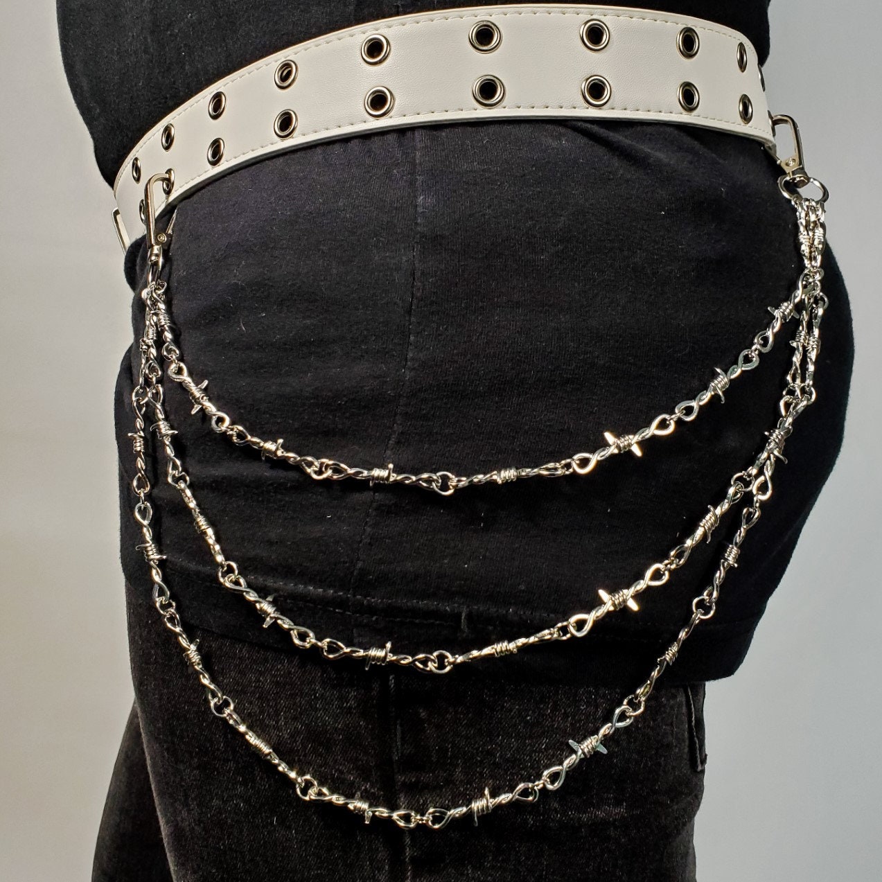 Metal Barb Wire Biker Trucker Jean Wallet Heavy Pants Chain