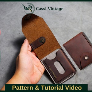 Patrón de billetera de cuero en PDF, bricolaje en cuero, descarga en PDF, patrón de billetera de cuero, patrón de billetera, plantilla de billetera