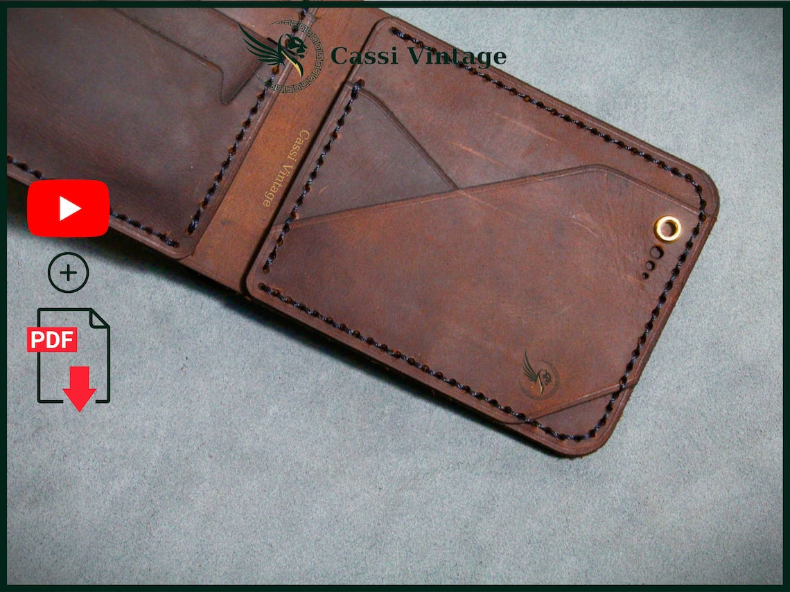Leather Bifold Wallet Pattern PDF Leather DIY PDF Download - Etsy