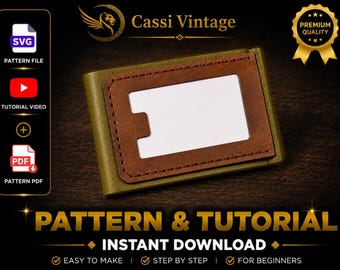 Patroon leren mini portemonnee – videotutorial, pdf-download (A4)
