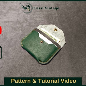 Leather Card Wallet Pattern - Template Set - Leder DIY - Pdf Download - Schnittmuster mit Video