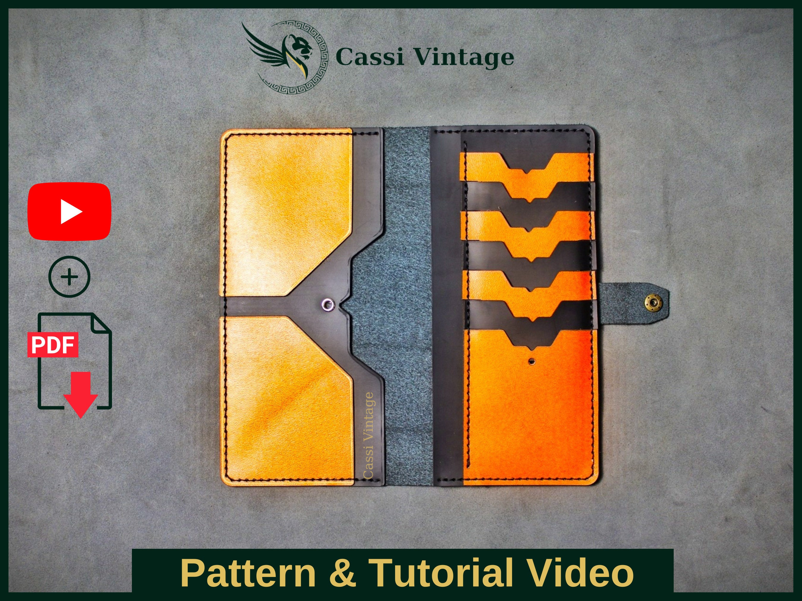 Checkbook Wallet Pattern Leather Long Wallet Pattern: DIY Checkbook Wallet (PDF Download) - Etsy