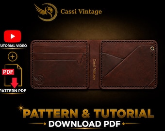 Leather Bifold Wallet Pattern: DIY PDF Template