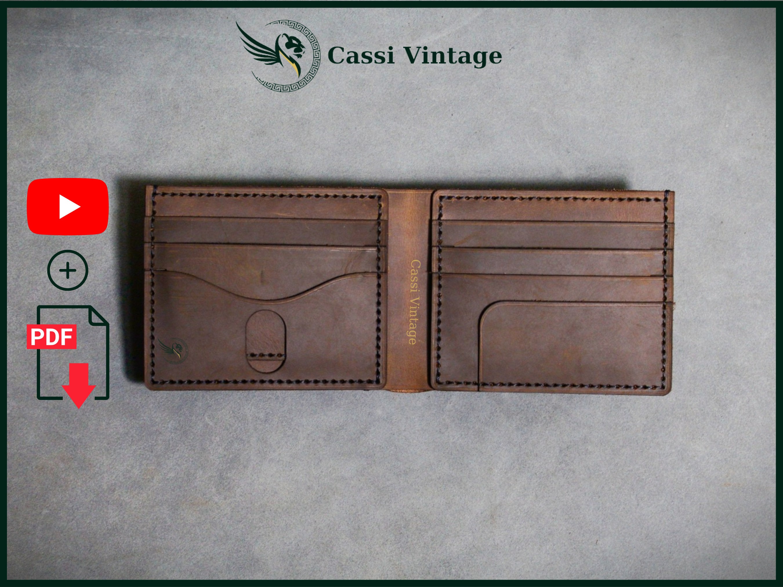 Leather Bifold Wallet Pattern PDF Leather DIY PDF Download Etsy