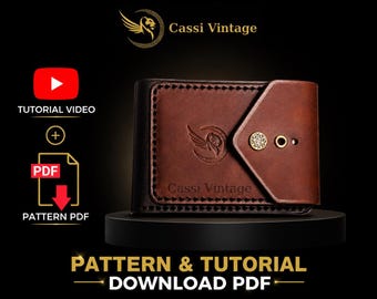 Mini Leather Wallet Pattern Set: DIY with Video (PDF Download)