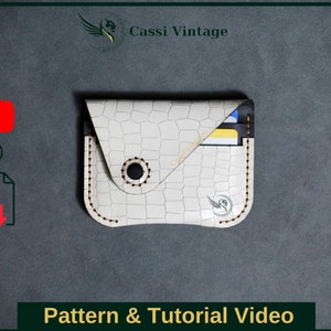 Leather Card Wallet Pattern - Template Set - Leder DIY - Pdf Download - Schnittmuster mit Video