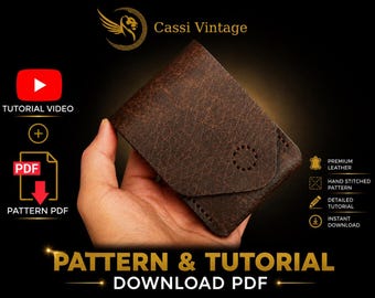 Patroonset mini leren portemonnee: doe-het-zelf met videotutorial (pdf-download)