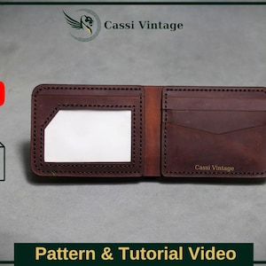 Leder Geldbörse Muster PDF, Leder DIY, PDF-Download, Leder Geldbörse Muster, Brieftasche Muster, Brieftasche Vorlage