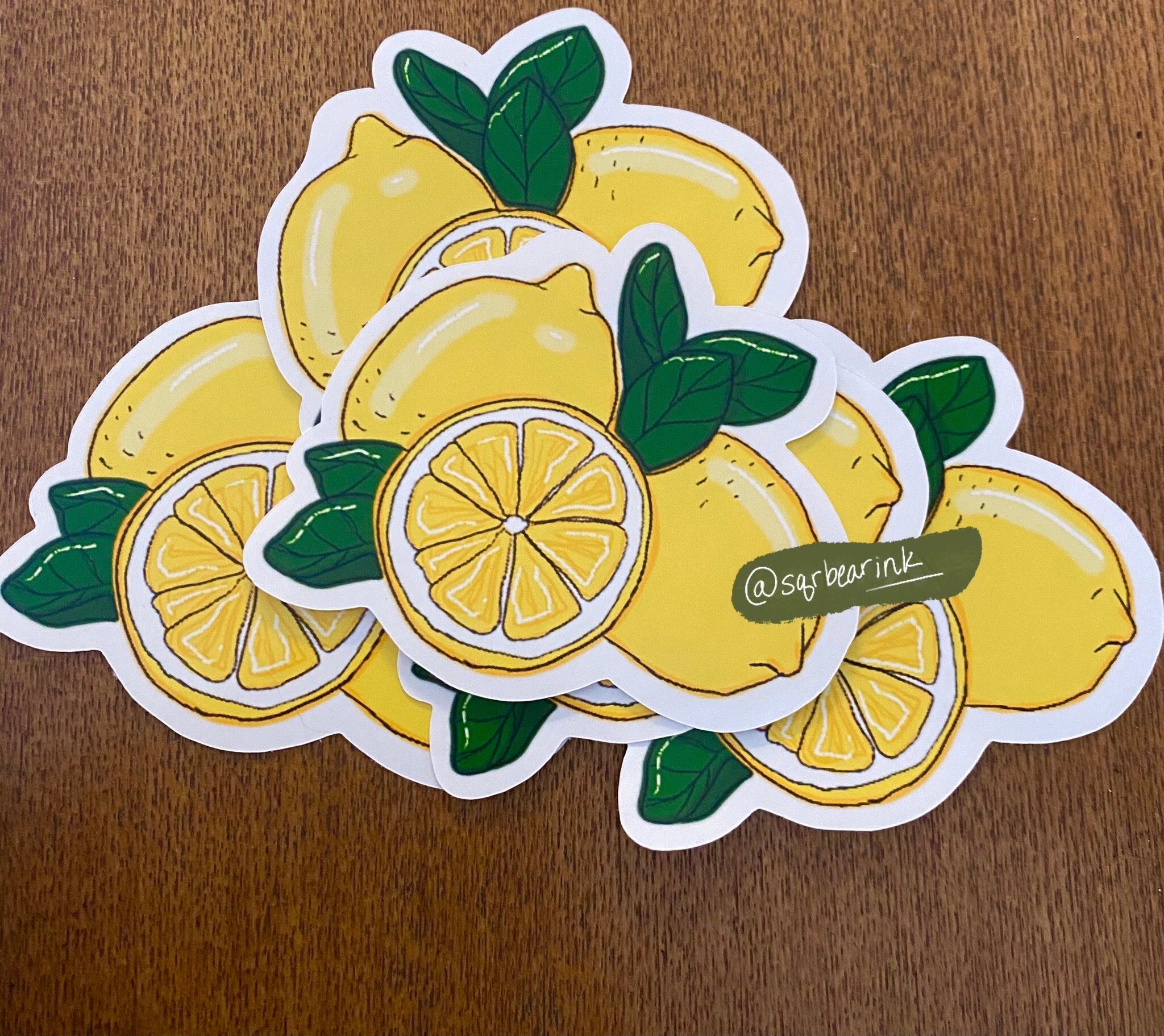 Lemon Sticker Etsy