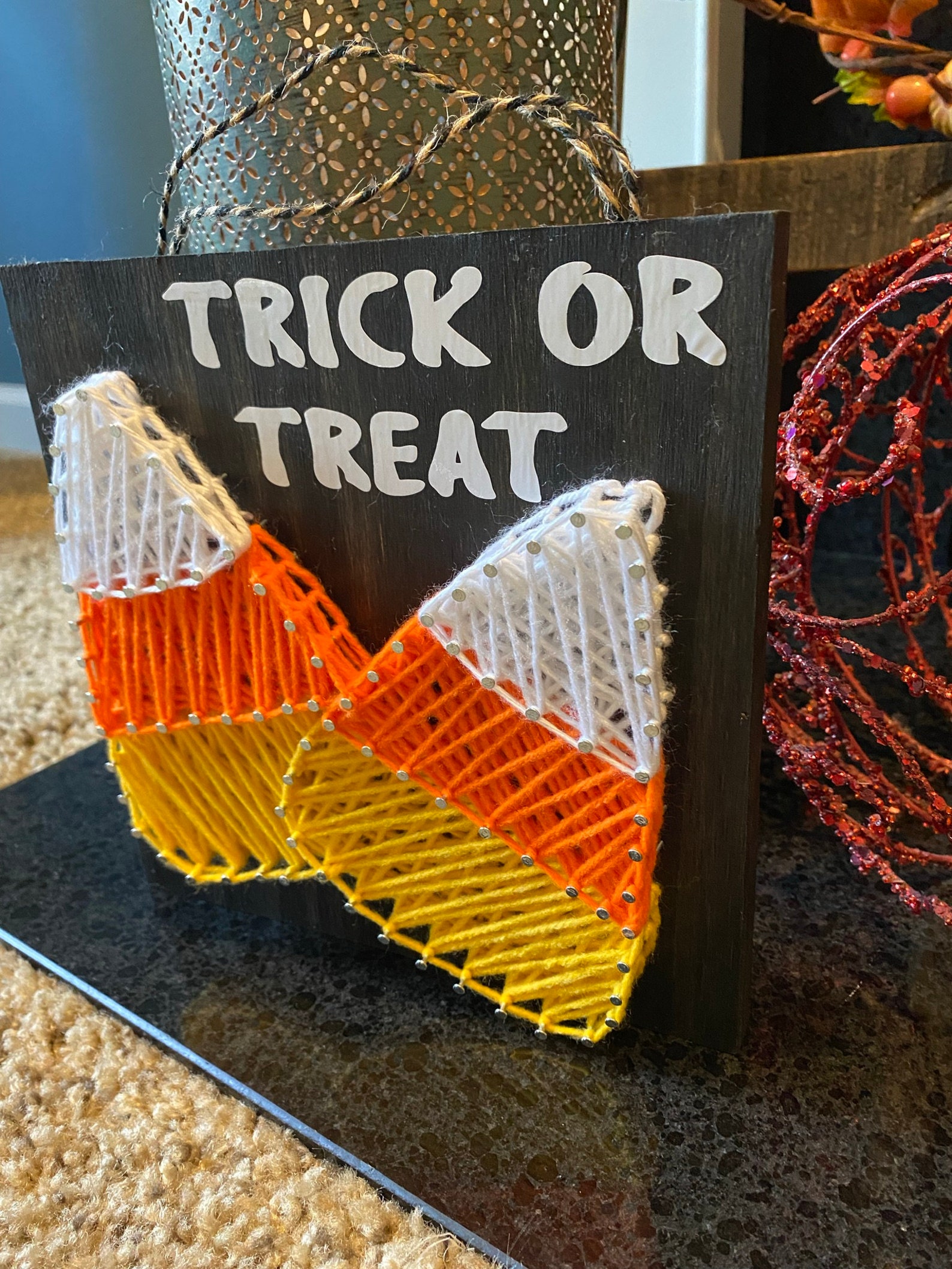 Trick or Treat Candy Corn String Art - Etsy