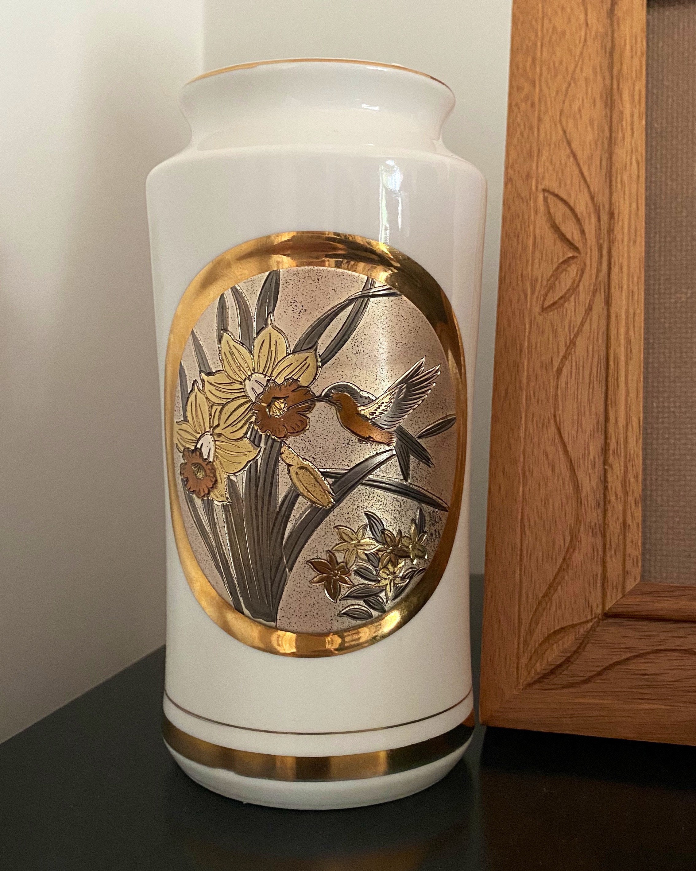 The Art of Chokin Japanese Vintage Collectors Vase Etsy