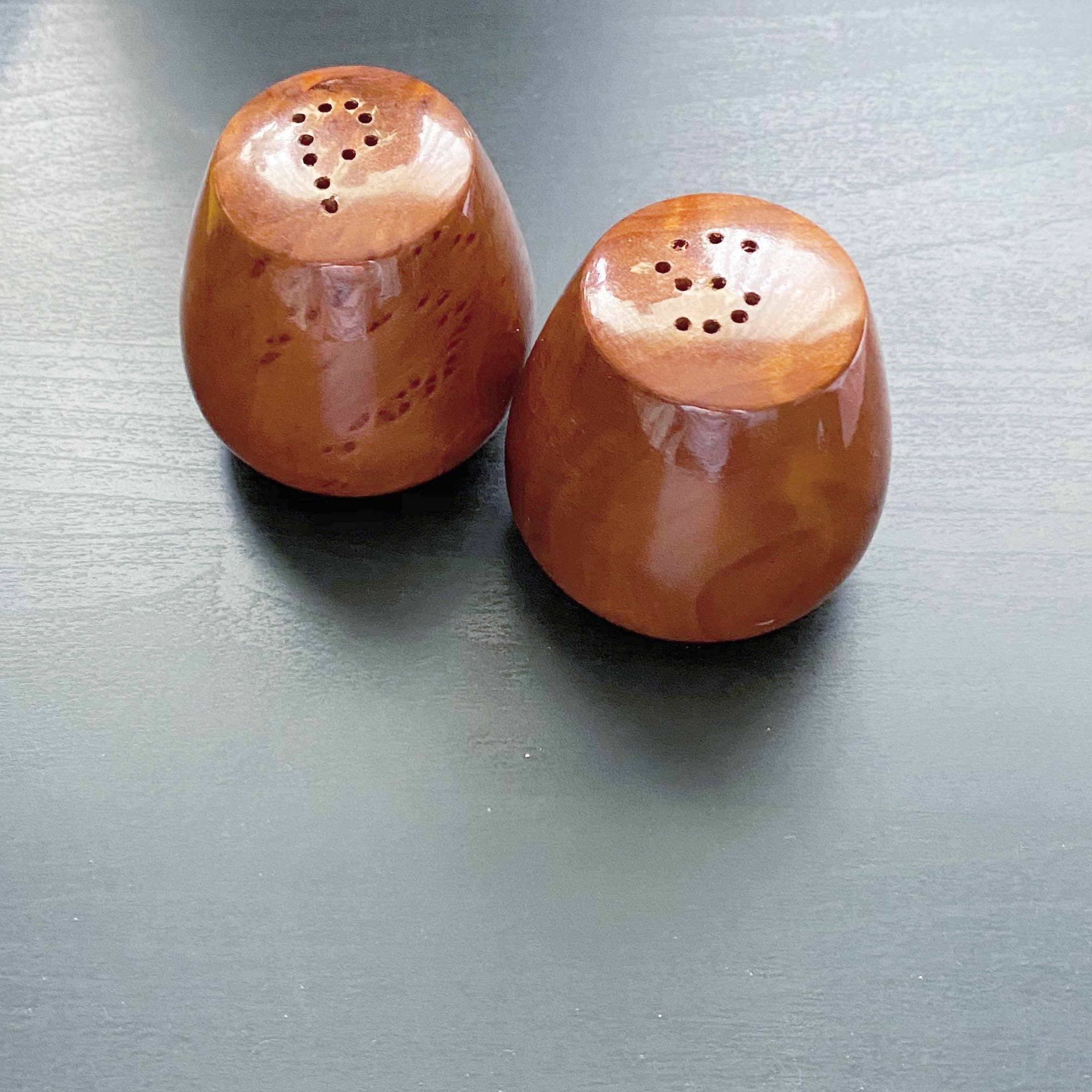 Wooden Salt and Pepper shakers Etsy