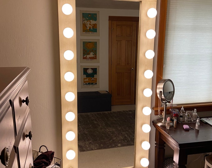 Amazing Fulllength Hollywood Mirror plan Only Etsy