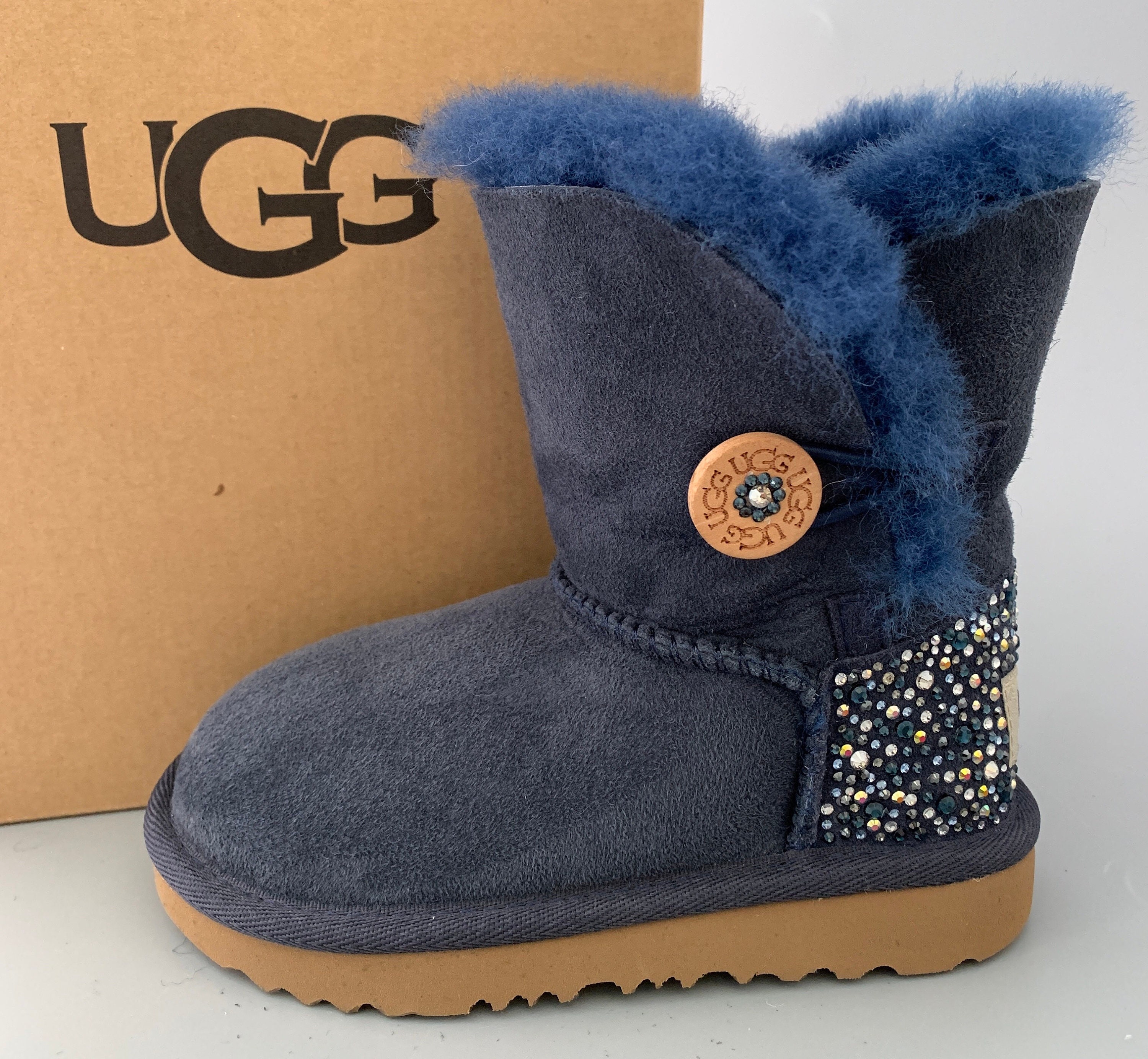 UGG, Shoes, Bailey Button Uggs With Unique Hand Painted Design