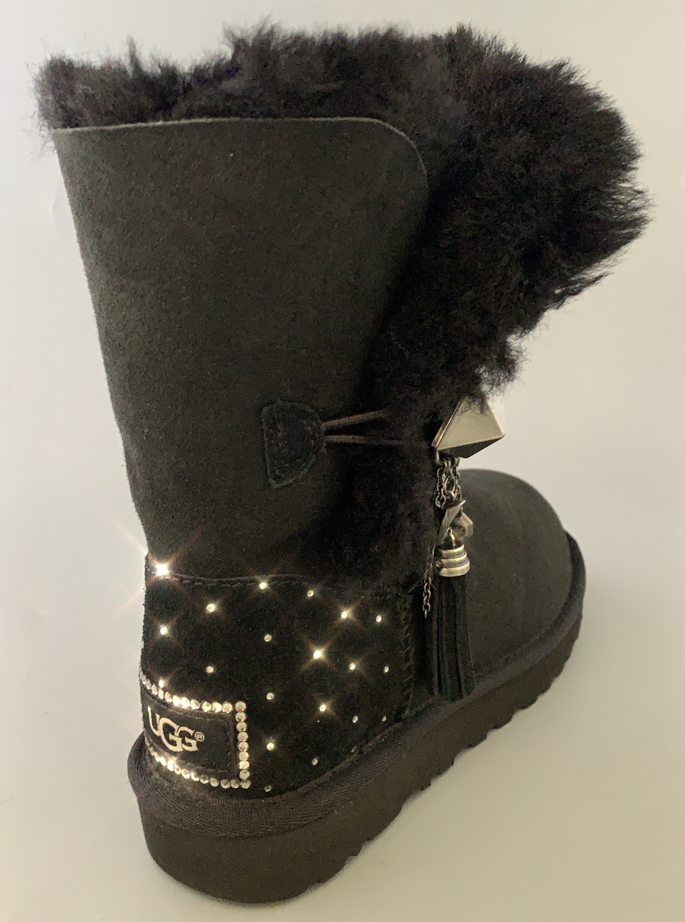 Womans Ugg Boots Customized W Louis Vuitton material and Mink or Tibetan