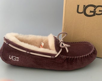 Swarovski UGG Australia DAKOTA Indoor/outdoor Slipper Women Size 11 Maroon New in Box Bling