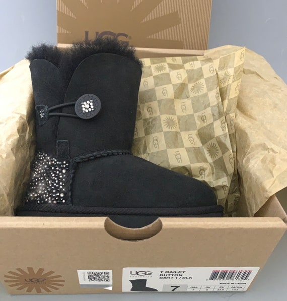 UGG Bailey Button Suede Boots Embellished With Swarovski UGG Bailey Button Suede Boots Embellished With Swarovski