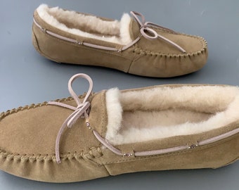 UGG Australia DAKOTA Indoor/outdoor Swarovski Crystal Embellished Slippers  Women Size 12 New in Box Bling Tobacco