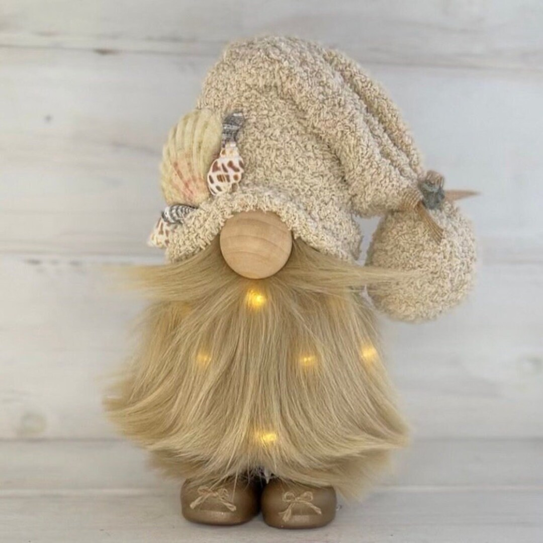 Sandy Beach Gnome With Hand Poured/hand Painted Ceramic Boots sea ...