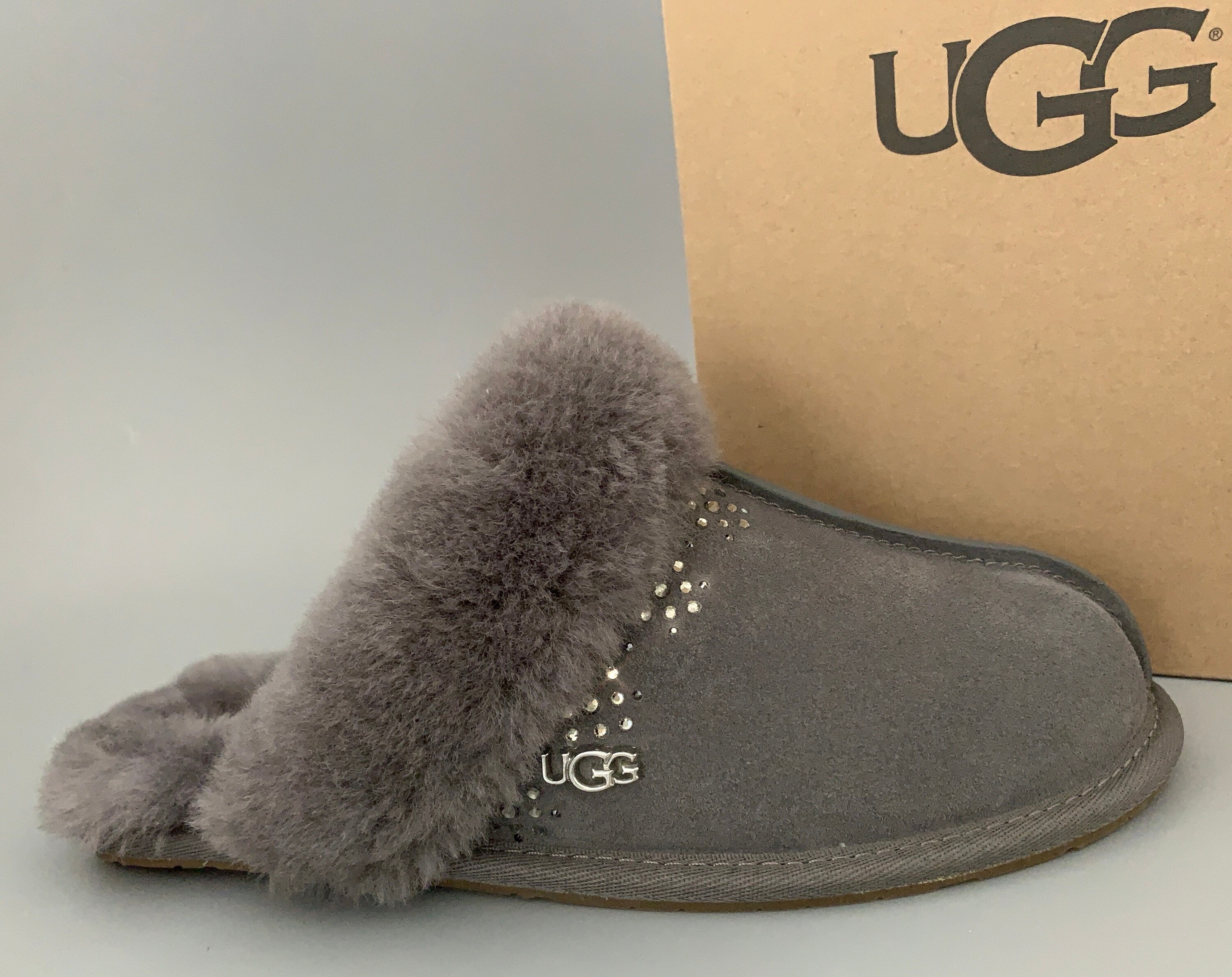 UGG Australia SCUFFETTE II Metal Logo Slippers Embellished