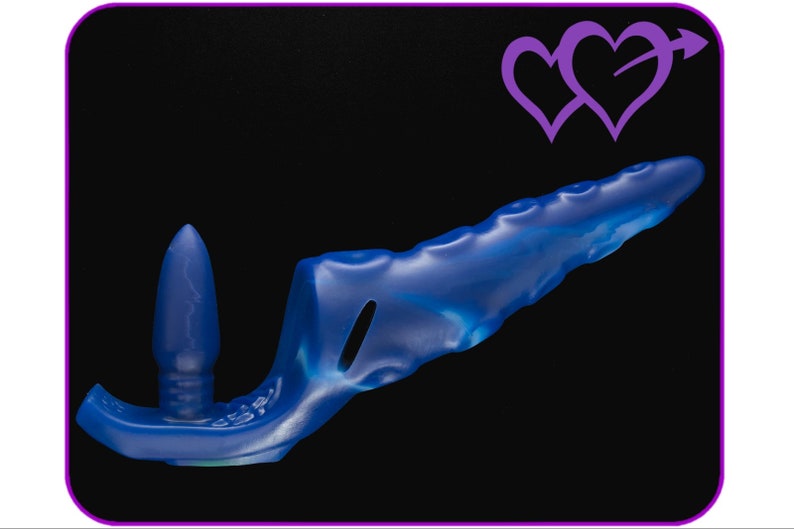 Silicone Double Strapon - Tentacle - vibrator option 