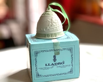 Vintage 1988 Lladro Collectible Holiday Bell with Original Box