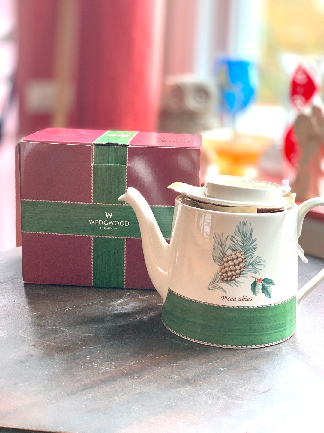 Vintage 1997 Wedgwood Sarah's Garden Christmas Teapot Etsy