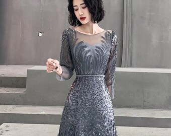 cheap grey prom dresses